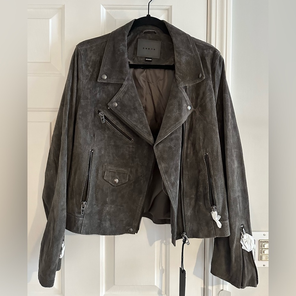 Suede Moto Jacket